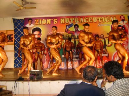 Gopinath (second from left) was a smart bodybuilder.
